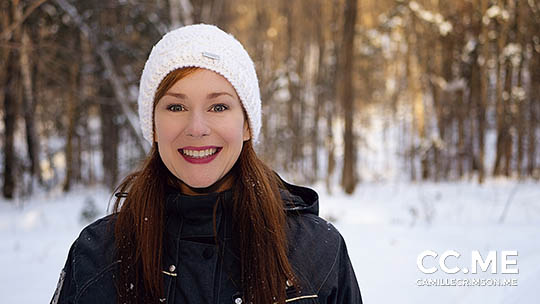 Camille Crimson in Beautiful Cold Canadian Winter